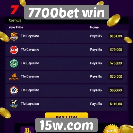Opções de pagamento disponíveis na 7700bet win